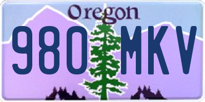 OR license plate 980MKV