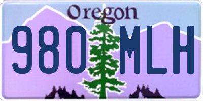 OR license plate 980MLH