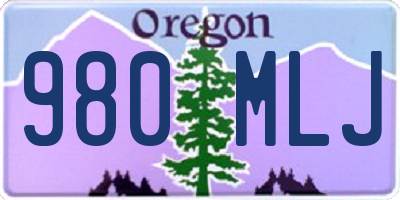 OR license plate 980MLJ