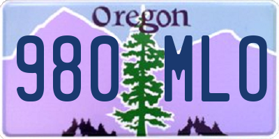 OR license plate 980MLO