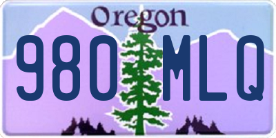 OR license plate 980MLQ