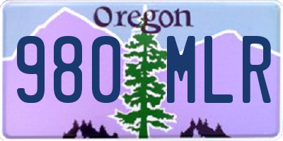 OR license plate 980MLR