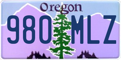 OR license plate 980MLZ