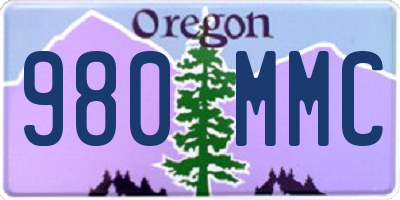 OR license plate 980MMC