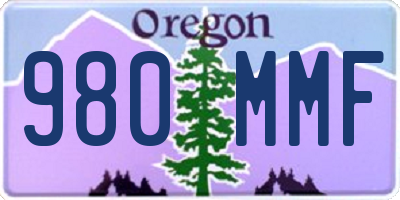 OR license plate 980MMF