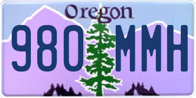 OR license plate 980MMH