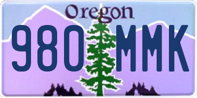 OR license plate 980MMK