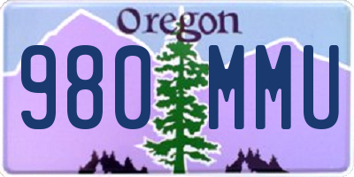 OR license plate 980MMU