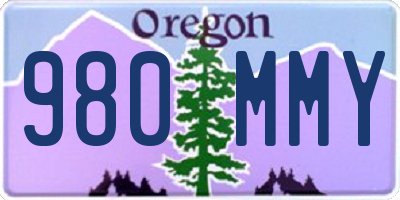 OR license plate 980MMY