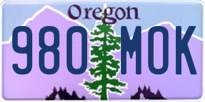 OR license plate 980MOK