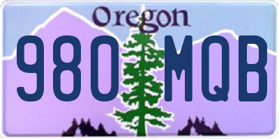 OR license plate 980MQB