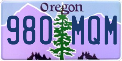 OR license plate 980MQM