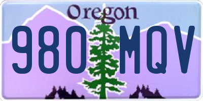 OR license plate 980MQV