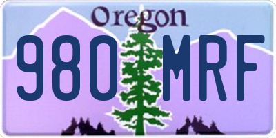 OR license plate 980MRF