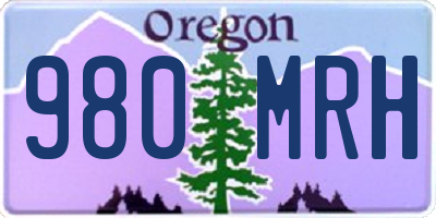 OR license plate 980MRH
