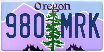 OR license plate 980MRK