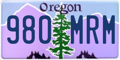 OR license plate 980MRM