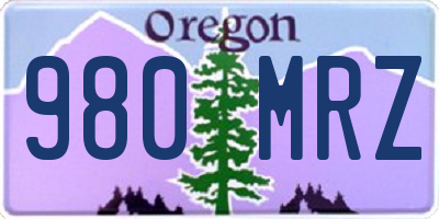 OR license plate 980MRZ