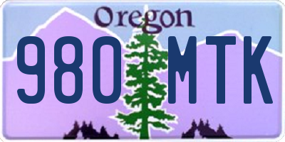 OR license plate 980MTK