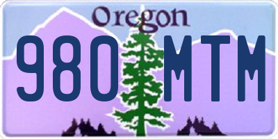 OR license plate 980MTM