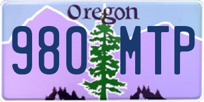 OR license plate 980MTP