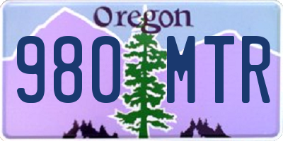 OR license plate 980MTR