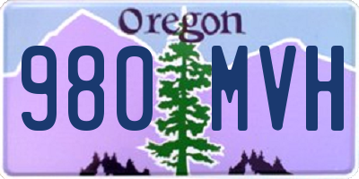 OR license plate 980MVH