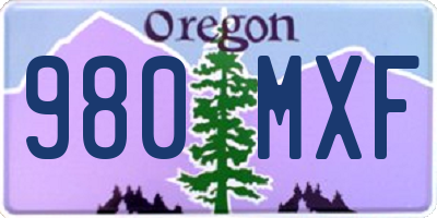 OR license plate 980MXF