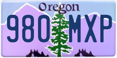 OR license plate 980MXP