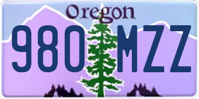 OR license plate 980MZZ