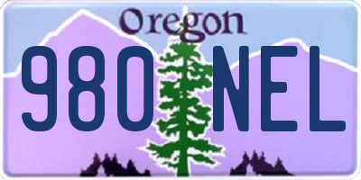 OR license plate 980NEL