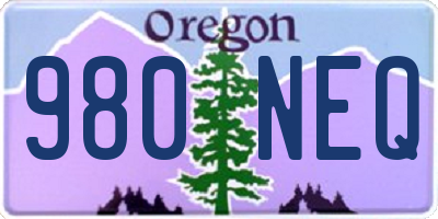 OR license plate 980NEQ