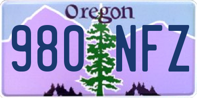 OR license plate 980NFZ