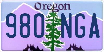 OR license plate 980NGA