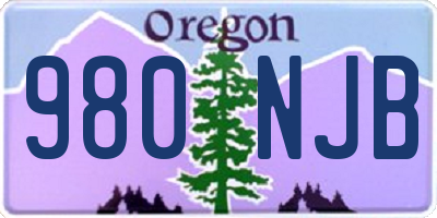 OR license plate 980NJB