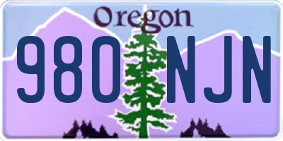 OR license plate 980NJN