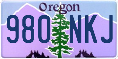 OR license plate 980NKJ