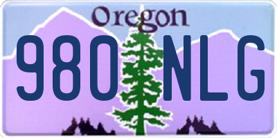 OR license plate 980NLG