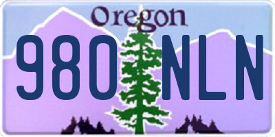OR license plate 980NLN