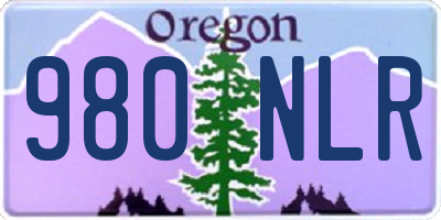 OR license plate 980NLR