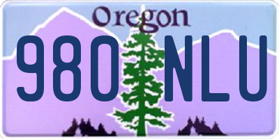 OR license plate 980NLU
