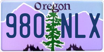 OR license plate 980NLX