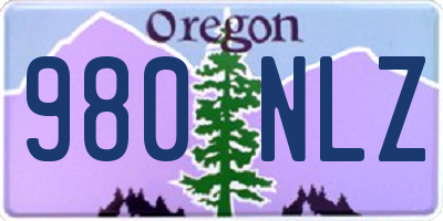 OR license plate 980NLZ