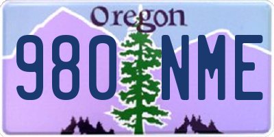OR license plate 980NME