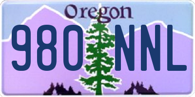 OR license plate 980NNL