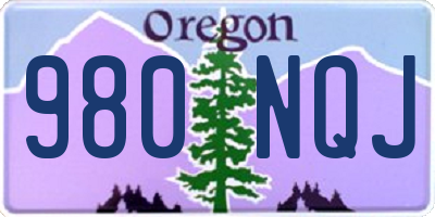 OR license plate 980NQJ