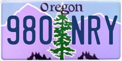 OR license plate 980NRY