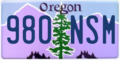 OR license plate 980NSM
