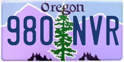 OR license plate 980NVR