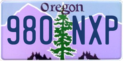 OR license plate 980NXP